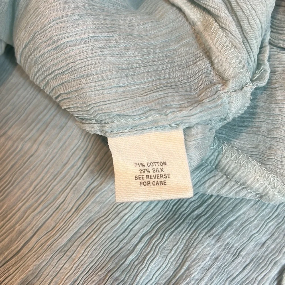 Elizabeth and James Pale Blue Sheer Silk Ruffled Mini Dress Size S - Picture 7 of 7